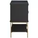 Riggs Sesame Black and Stained Gold 2 Drawer Nightstand