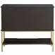 Riggs Sesame Black and Stained Gold 2 Drawer Nightstand