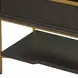 Riggs Sesame Black and Stained Gold 2 Drawer Nightstand