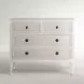 Caroline Cerused White and Brown 4 Drawer Chest