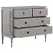 Caroline Cerused White and Brown 4 Drawer Chest