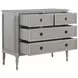 Caroline Cerused White and Brown 4 Drawer Chest