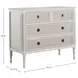 Caroline Cerused White and Brown 4 Drawer Chest