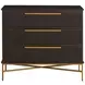 Riggs Sesame Black and Stained Brass 3 Drawer Chest