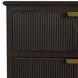 Riggs Sesame Black and Stained Brass 3 Drawer Chest