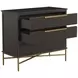 Riggs Sesame Black and Stained Brass 3 Drawer Chest