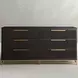Riggs Stained Gold and Sesame Black 6 Drawer Dresser