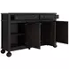 Ezekiel Cerused Forest Black 3 Door Sideboard