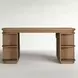 Elsa Blonde Natural 64" Executive Desk