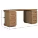 Elsa Blonde Natural 64" Executive Desk