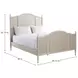 Caroline Cerused White Queen Panel Bed