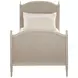 Caroline Cerused White Twin Panel Bed