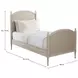 Caroline Cerused White Twin Panel Bed