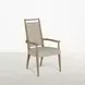 Highland Dawn and Sand Performance Fabric Upholstered Dining Arm Chair