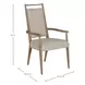 Highland Dawn and Sand Performance Fabric Upholstered Dining Arm Chair