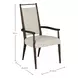 Highland Dusk and Sand Performance Fabric Upholstered Dining Arm Chair