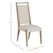 Highland Dawn and Sand Performance Fabric Upholstered Dining Side Chair