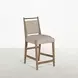 Highland Dawn and Sand Performance Fabric Upholstered Counter Height Stool