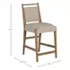 Highland Dawn and Sand Performance Fabric Upholstered Counter Height Stool