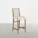 Highland Dawn and Sand Performance Fabric Upholstered Bar Stool