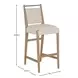 Highland Dawn and Sand Performance Fabric Upholstered Bar Stool