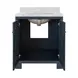 Schaffer Matte Navy Lacquer Carrera Marble Top Bath Vanity