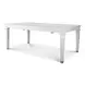 Point Breeze Fresh White and Soft Gray Glaze Extendable Rectangular Dining Room Set