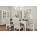 Point Breeze Fresh White and Soft Gray Glaze Extendable Rectangular Dining Room Set