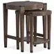 Kaysen Wallaby and Matte Black Round Nesting End Table