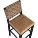 Reid Brown Vegan Leather Upholstered Bar Chair Set of 2
