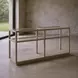 Glaze Bezel Rectangular Glass Top Console Table