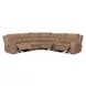 Bronco Plush Tobacco 6 Piece Modular Zero Gravity Power Reclining Sectional with Power Adjustable Headrest and USB Charging