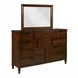 Amaretto Grove Amaretto 10 Drawer Luccia Bureau with Rectangular Mirror
