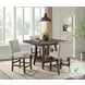Hester Brown Counter Height Dining Room Set With Lazy Susan