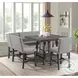 Hester Grey Counter Height Dining Table With Lazy Susan