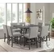 Hester Grey Counter Height Dining Table With Lazy Susan