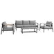 Crown Dark Gray 78" Outdoor Conversation Set