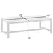 Crown Black and Natural Outdoor Rectangular Glass Top Cocktail Table