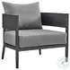 Menorca Dark Gray Outdoor 4 Piece Conversation Set