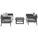 Menorca Dark Gray Outdoor 4 Piece Conversation Set