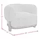 Andalusia White Upholstered Accent Chair