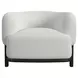 Andalusia White Upholstered Accent Chair