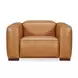 MS Rich Brown Caramel Leather Fresco Power Recliner with Power Headrest