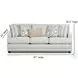 Durango Pewter Recessed Arms Sofa
