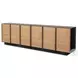 Wayland Black Cerused And Natural Large Media Console