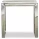 Grand Tour Furniture White and Silver Rectangular Quartz Top Samantha Lamp Table