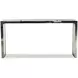 Grand Tour Furniture White and Silver Rectangular Quartz Top Samantha Console Table