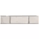 Grand Tour Furniture White and Silver Rectangular Quartz Top Samantha Console Table