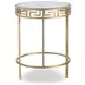 Grand Tour Furniture Gold Round Glass Top Barnet Side Table
