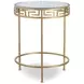 Grand Tour Furniture Gold Round Glass Top Barnet Side Table
